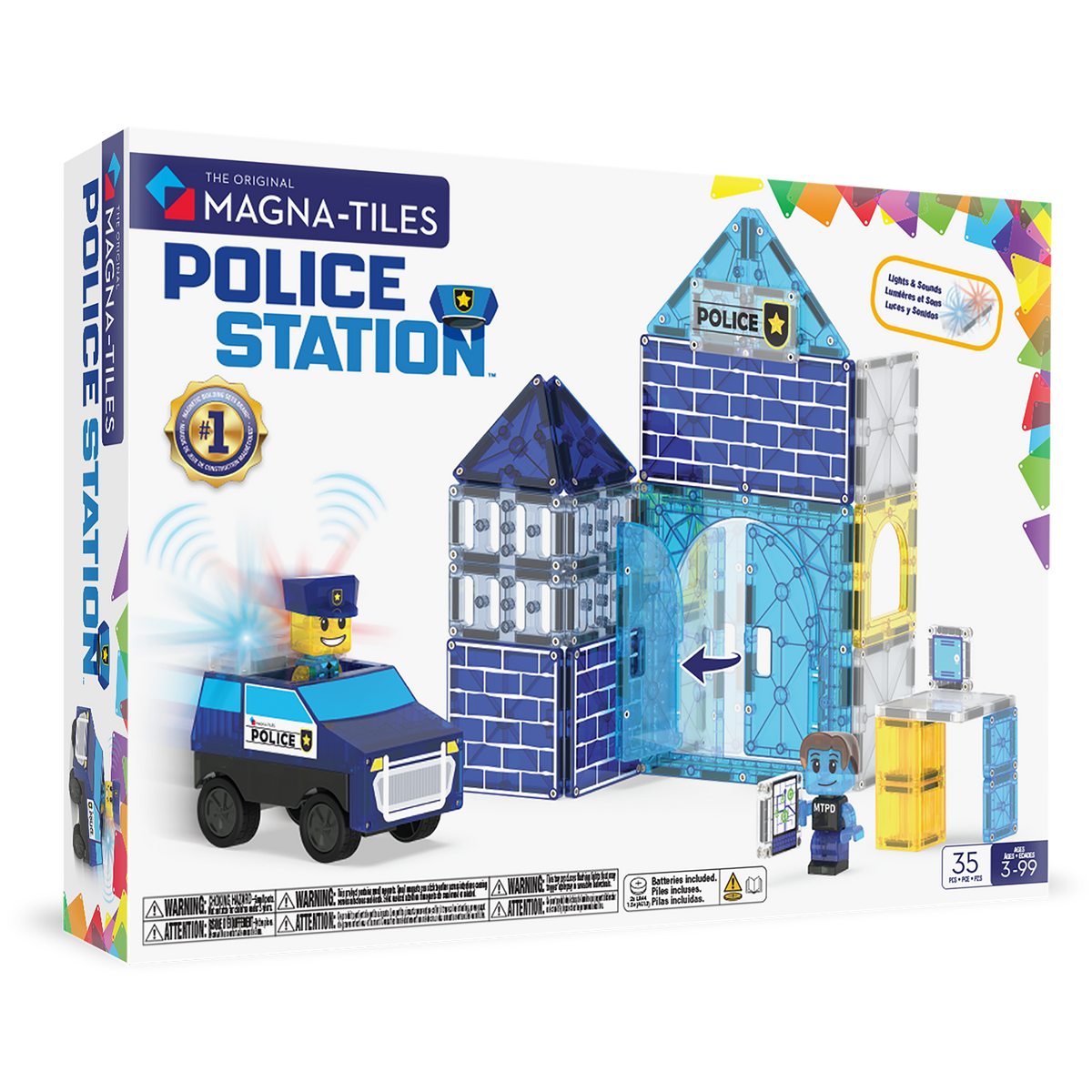252035PS - MAGNA-TILES - Police Station 35-Piece Set