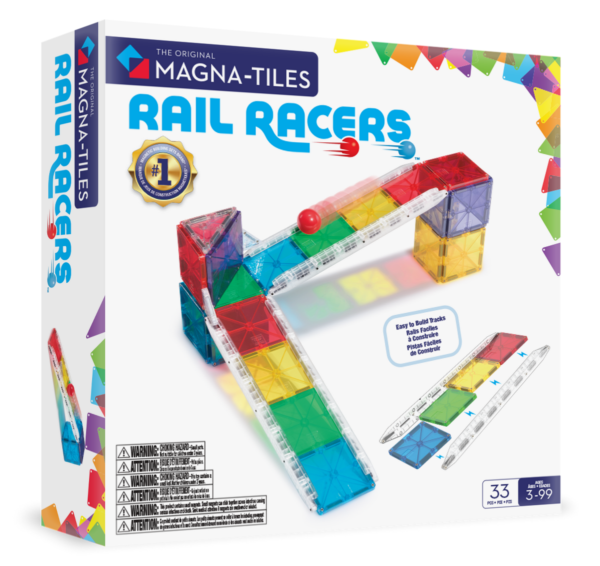 251033RR - MAGNA-TILES - Rail Racers 33-Piece Set