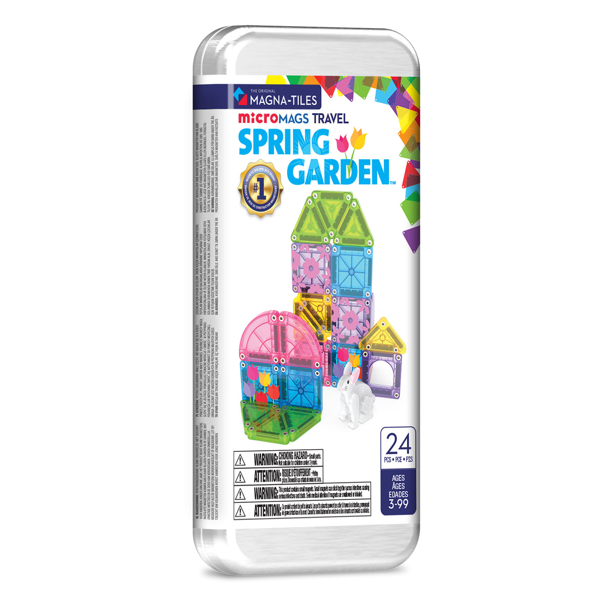 264024SGCDU MAGNA - TILES® microMAGS Spring Garden 24 - Piece Travel Set