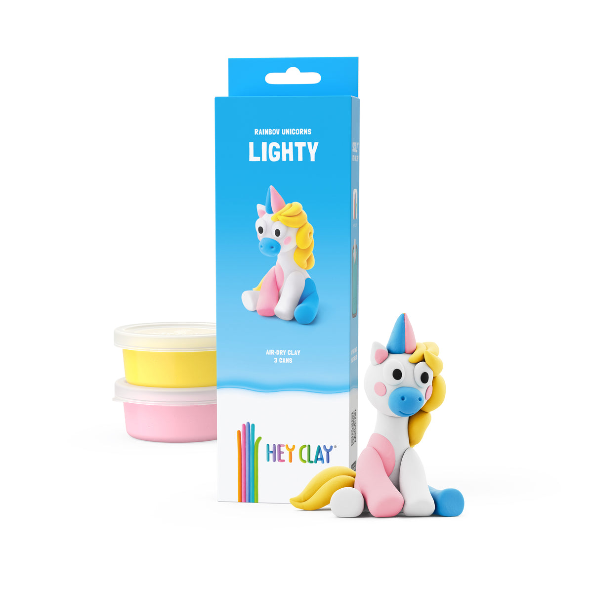 30136 Hey Clay - Rainbow Unicorn - Lighty 3 cans