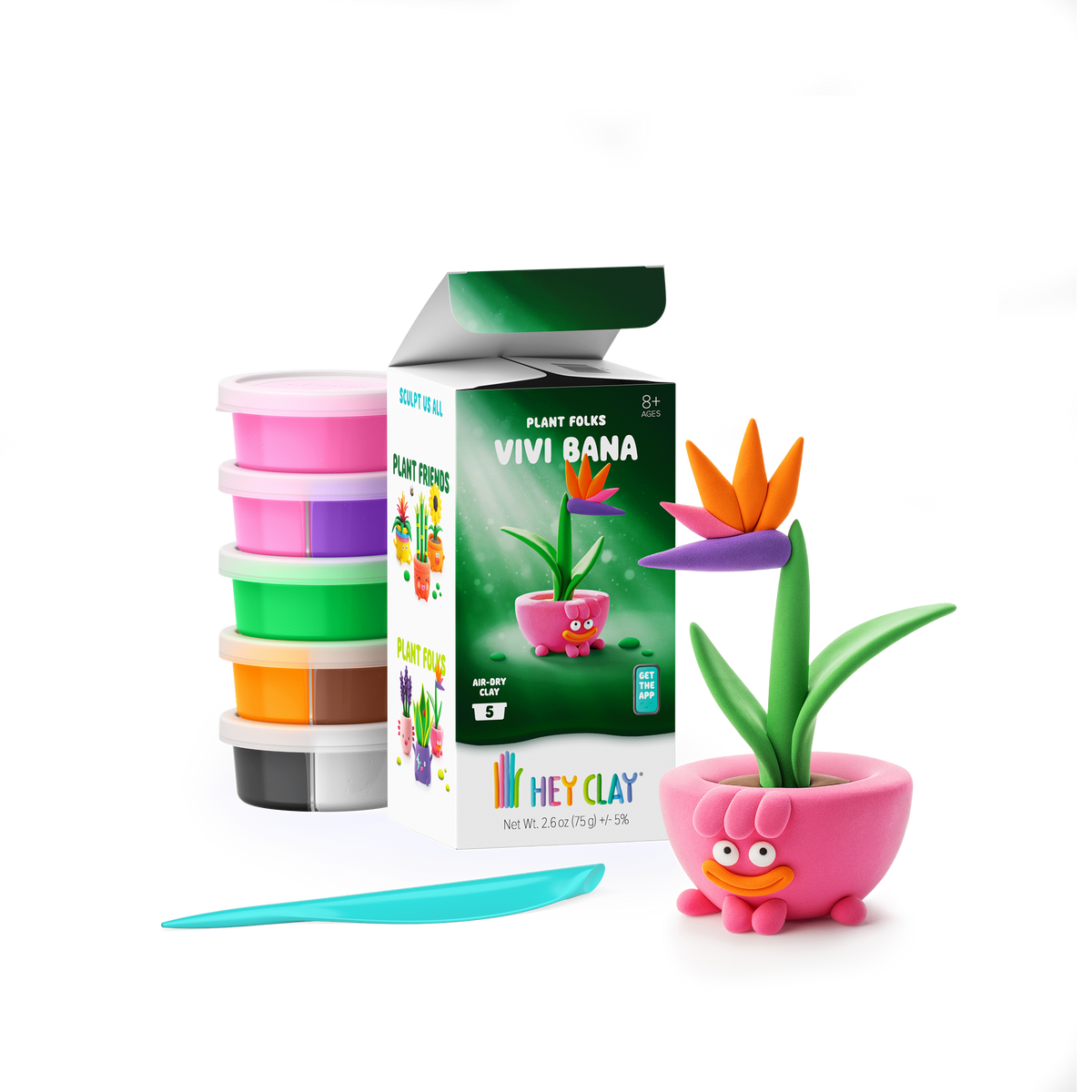50214 HeyClay - Vivi Bana - Plant Folks - Series Plantis - 5 cans