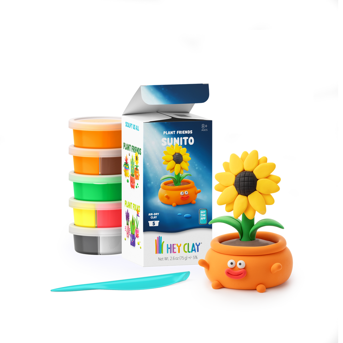 50217 HeyClay - Sunito - Plant Friends - Series Plantis - 5 cans