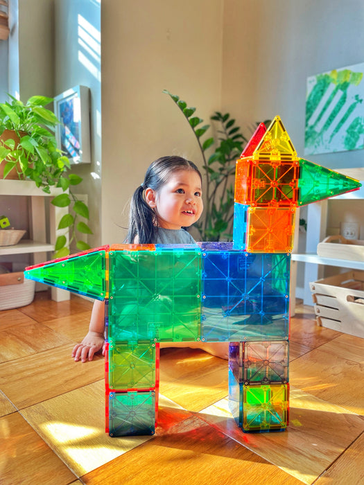 40300 - MAGNA-TILES® Clear Colors 100 Piece Set