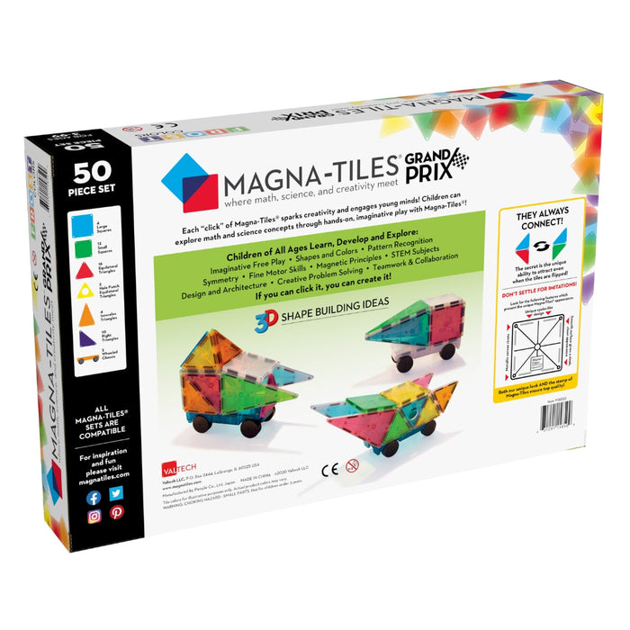 15850 - MAGNA-TILES® Grand Prix Frost 50 Piece Set (LAATSTE STUKS - DIT PRODUCT IS UITLOPEND)
