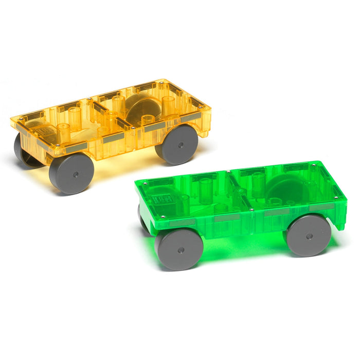 16022 - MAGNA-TILES® Cars 2 Piece Expansion Set: Green & Yellow