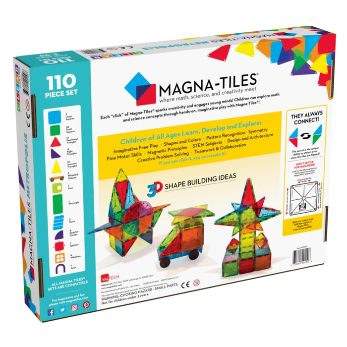 20110 - MAGNA-TILES® Metropolis 110 Piece Set