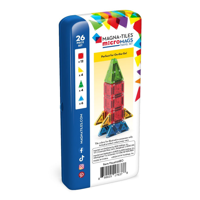 244026BO - MAGNA-TILES® Micro Mags Travel Set 26 Piece