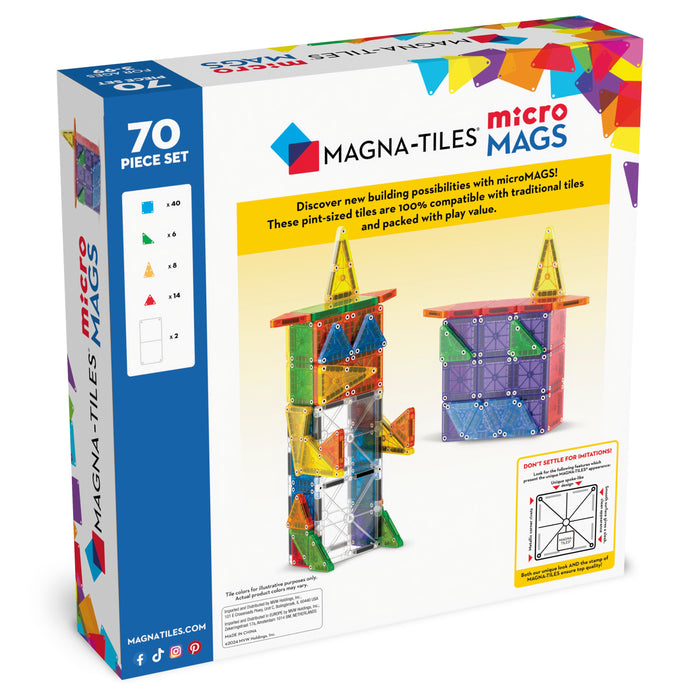 244070MM - MAGNA-TILES® Micro Mags 70 Piece Set