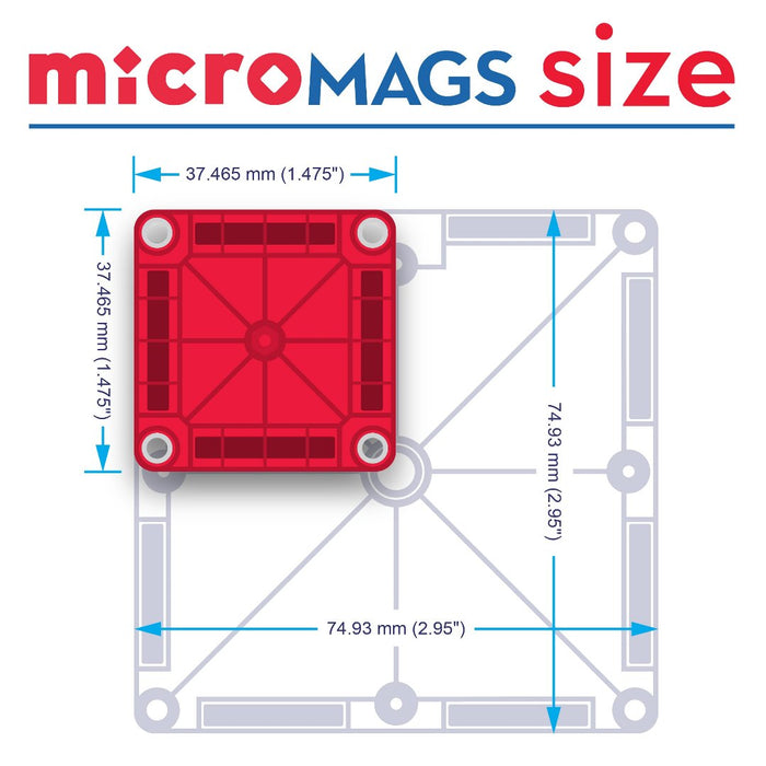 244026BO - MAGNA-TILES® Micro Mags Travel Set 26 Piece