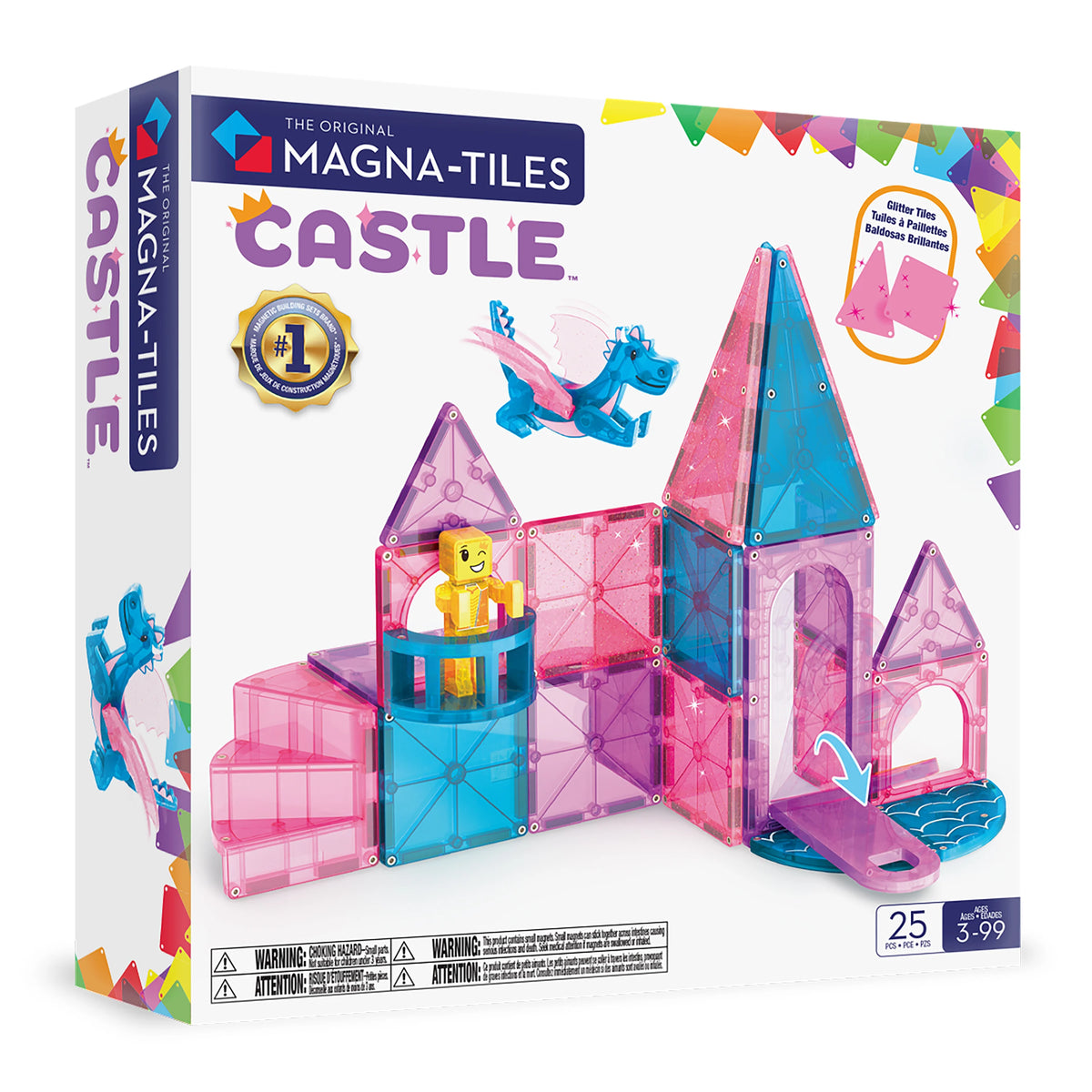242025CA - MAGNA-TILES® CASTLE microMAGS - 25 piece
