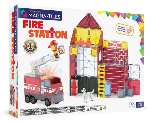 252050FS - MAGNA-TILES - Fire Station 50-Piece Set