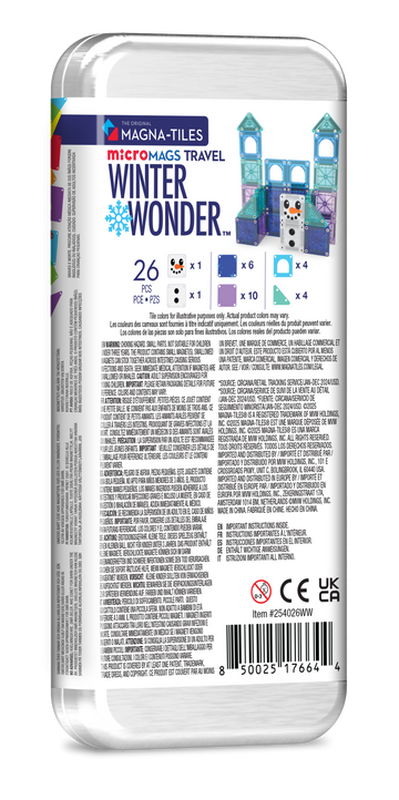 ✨ 254026WW - MAGNA-TILES - Winter Wonder 26-Piece Travel Set