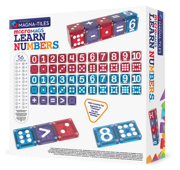 254055LN MAGNA-TILES® microMAGS Learn Numbers 56 stuks