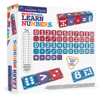 254055LN MAGNA-TILES® microMAGS Learn Numbers 56 stuks