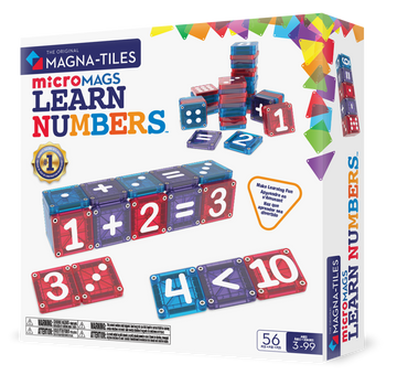 254055LN MAGNA-TILES® microMAGS Learn Numbers 56 stuks