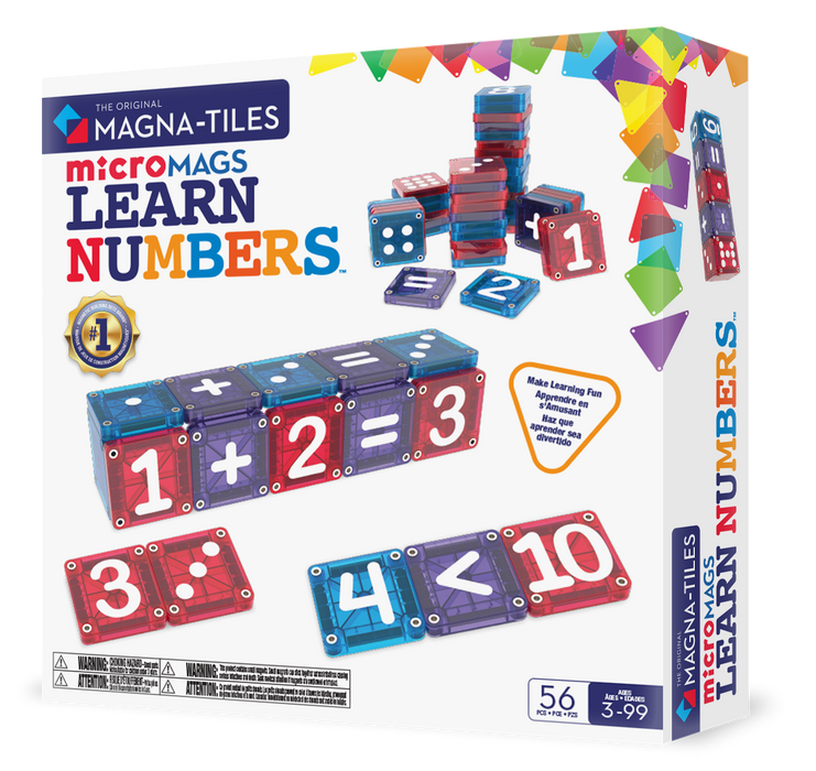 254055LN MAGNA-TILES® microMAGS Learn Numbers 56 stuks