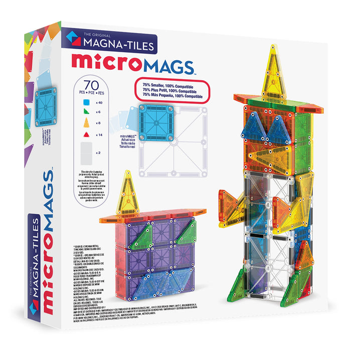 244070MM - MAGNA-TILES® Micro Mags 70 Piece Set