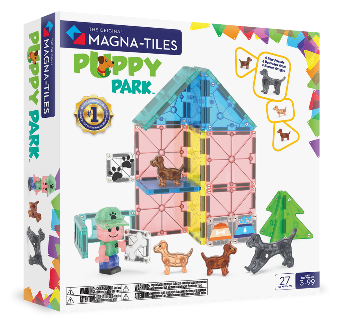 252027DD - MAGNA-TILES - Puppy Park 27-Piece Set