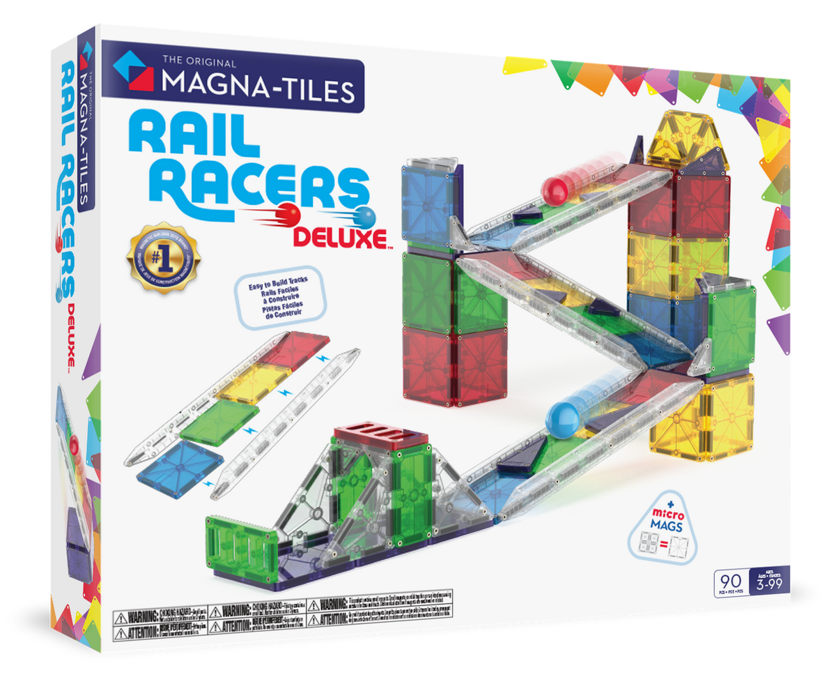 251090RR - MAGNA-TILES - Rail Racers Deluxe 90-Piece Set