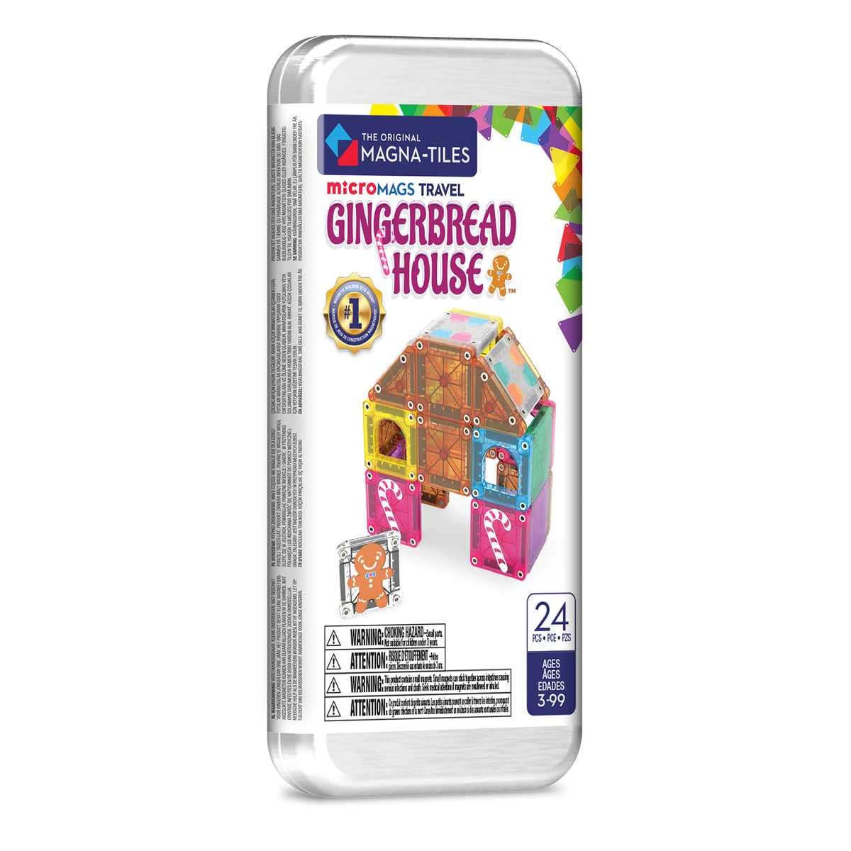 262024GH - MAGNA-TILES® microMAGS Ginger Bread 24-Piece Travel Set