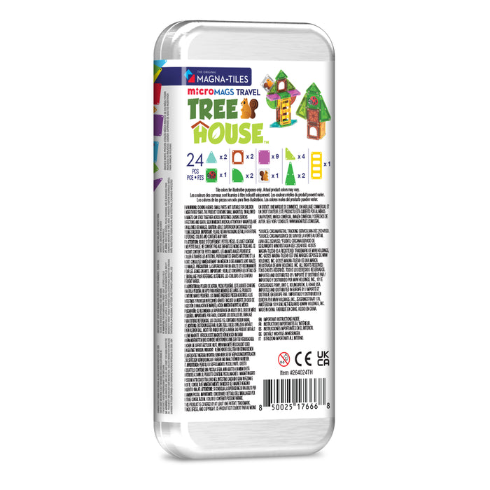 264024THCDU - MAGNA-TILES® microMAGS Treehouse 24-Piece Travel Set
