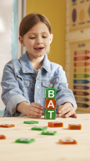 254056LL MAGNA-TILES® microMAGS Learn Letters 56 stuks