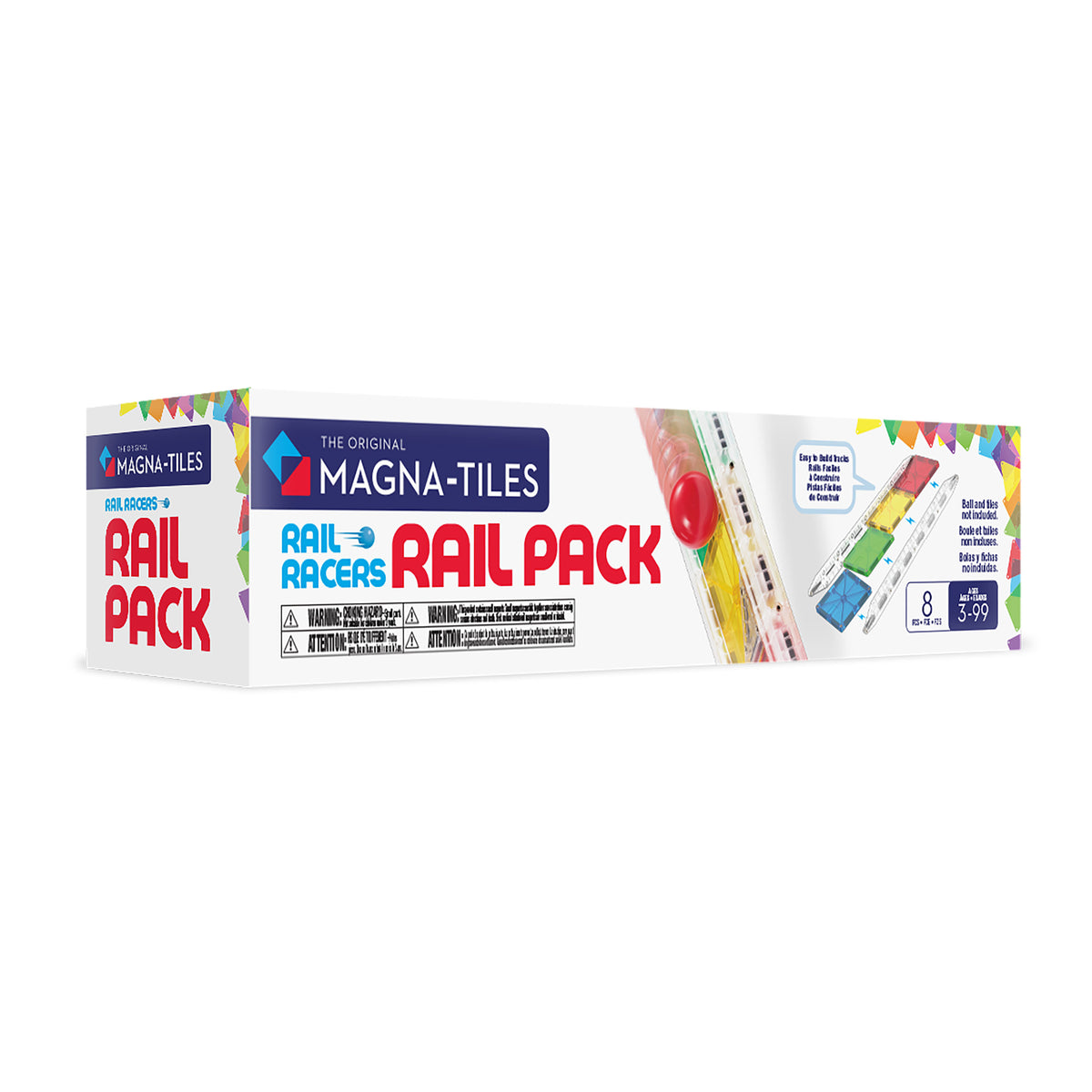 263008RP MAGNA-TILES® Rail Racers 8-Piece Rail Pack