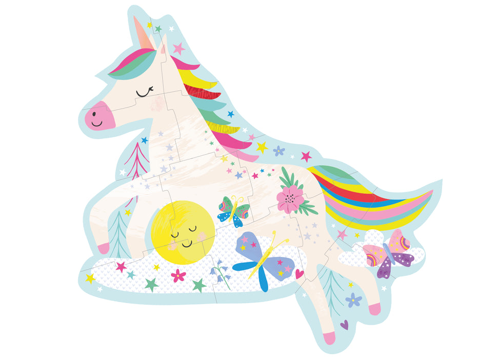 40P3597 - Floss&Rock - Rainbow Unicorn 12 stuks Jigsaw puzzle
