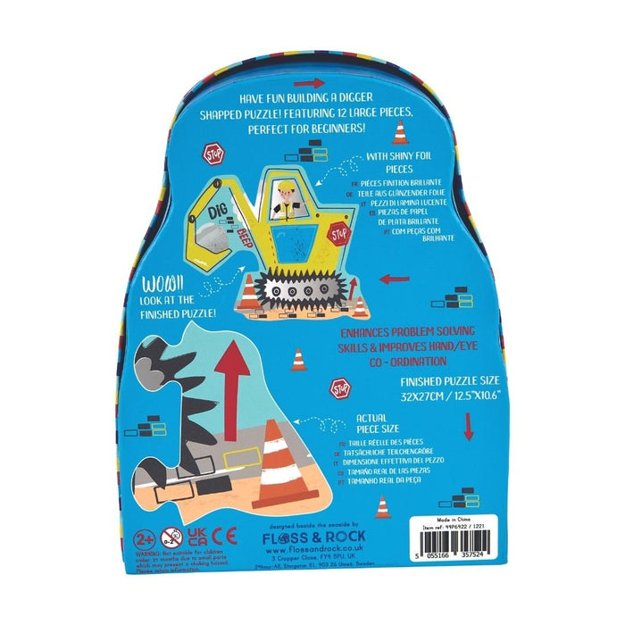 44P6422 - Floss&Rock - Digger 12 stuks jigsaw puzzle