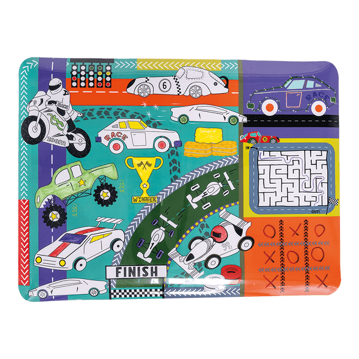 49P6075 Floss&Rock - Colouring Fun & Games Mat - Cars