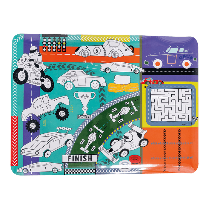 49P6075 Floss&Rock - Colouring Fun & Games Mat - Cars