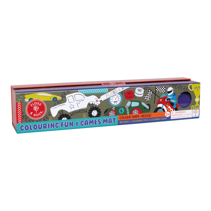 49P6075 Floss&Rock - Colouring Fun & Games Mat - Cars