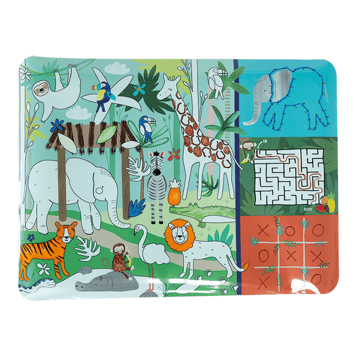 49P6077 Floss&Rock - Colouring Fun & Games Mat - Jungle