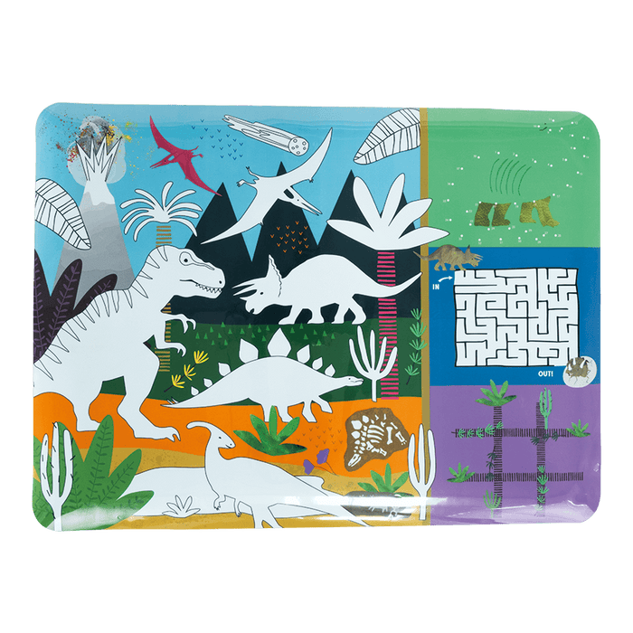 49P6078 Floss&Rock -  Colouring Fun & Games Mat - Dinosaur