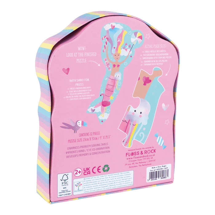 49P6088 Floss&Rock - 12 Piece Shaped Jigsaw in Shaped Box - Fantasy