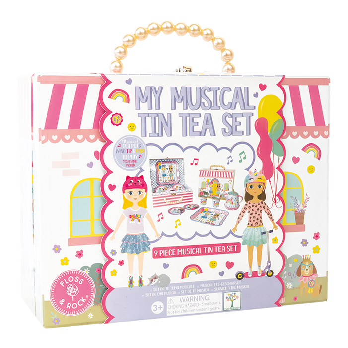 51P6204 Floss&Rock Dolls House 9pc Musical Tea Set *NEW*