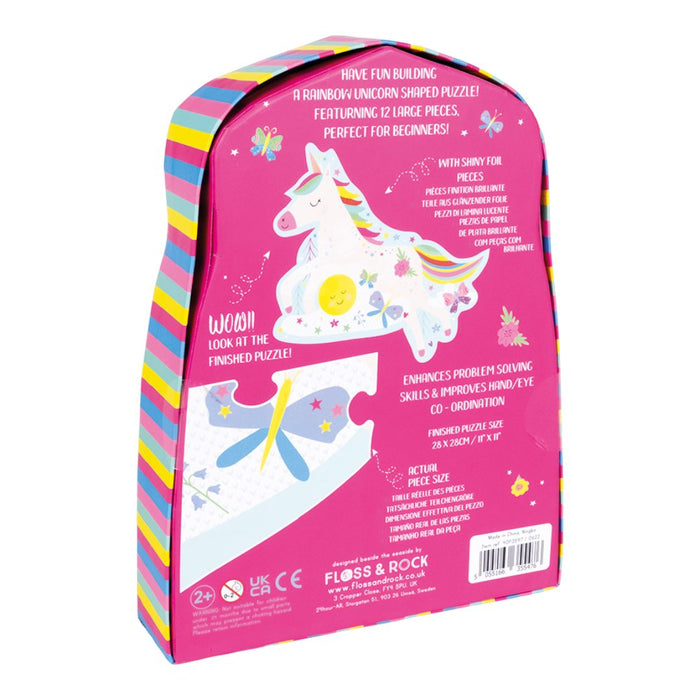 40P3597 - Floss&Rock - Rainbow Unicorn 12 stuks Jigsaw puzzle
