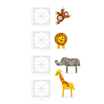 20925 - MAGNA-TILES® Safari Animals 25 Piece Set