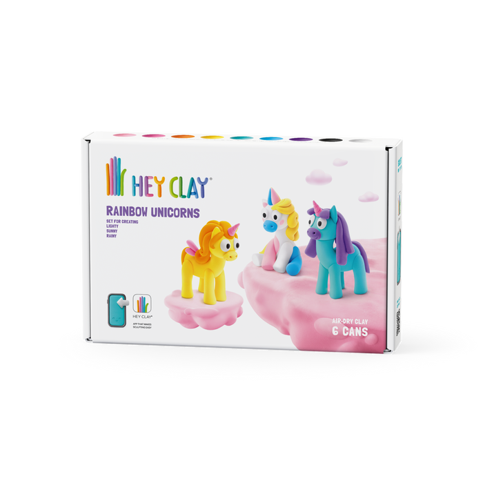60053 Hey Clay - Rainbow Unicorns 6 cans