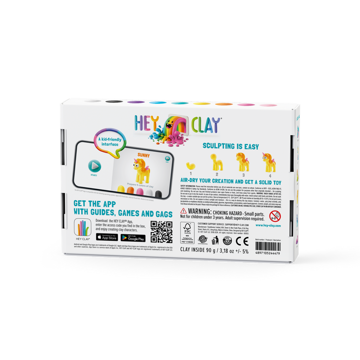 60053 Hey Clay - Rainbow Unicorns 6 cans