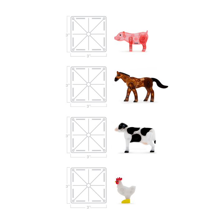 22125 - MAGNA-TILES® Farm Animals 25 piece