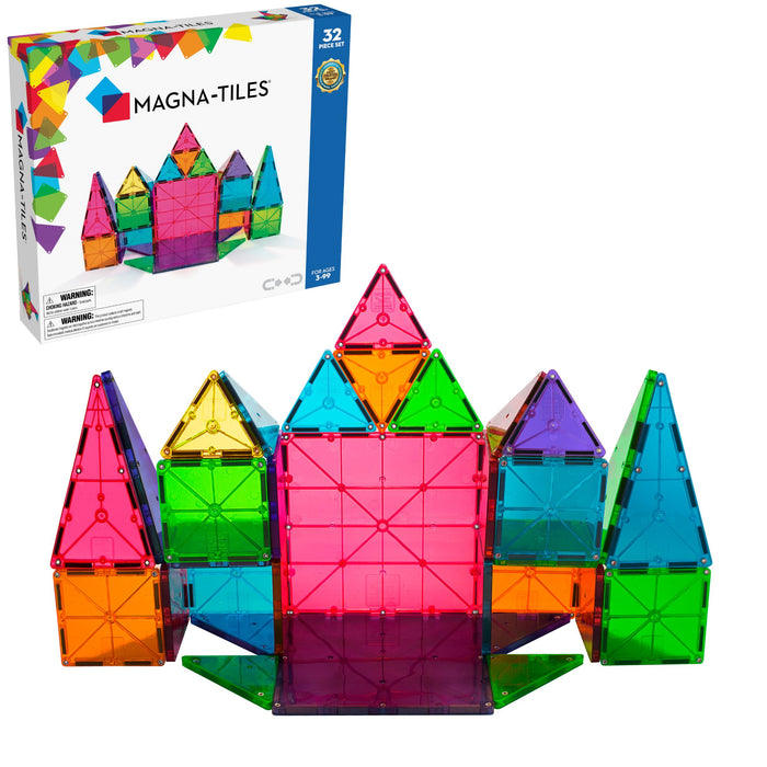 02132 - MAGNA-TILES® Clear Colors 32 Piece Set