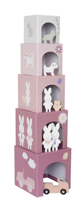 C2533 Jabadabado - Stapel blokken met figuurtjes - bunny