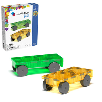 16022 - MAGNA-TILES® Cars 2 Piece Expansion Set: Green & Yellow