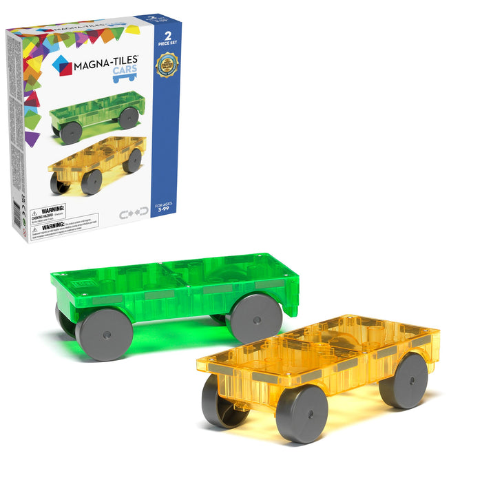 16022 - MAGNA-TILES® Cars 2 Piece Expansion Set: Green & Yellow