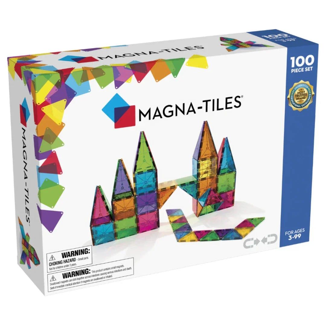 40300 - MAGNA-TILES® Clear Colors 100 Piece Set