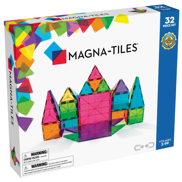 02132 - MAGNA-TILES® Clear Colors 32 Piece Set