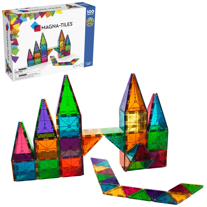 40300 - MAGNA-TILES® Clear Colors 100 Piece Set