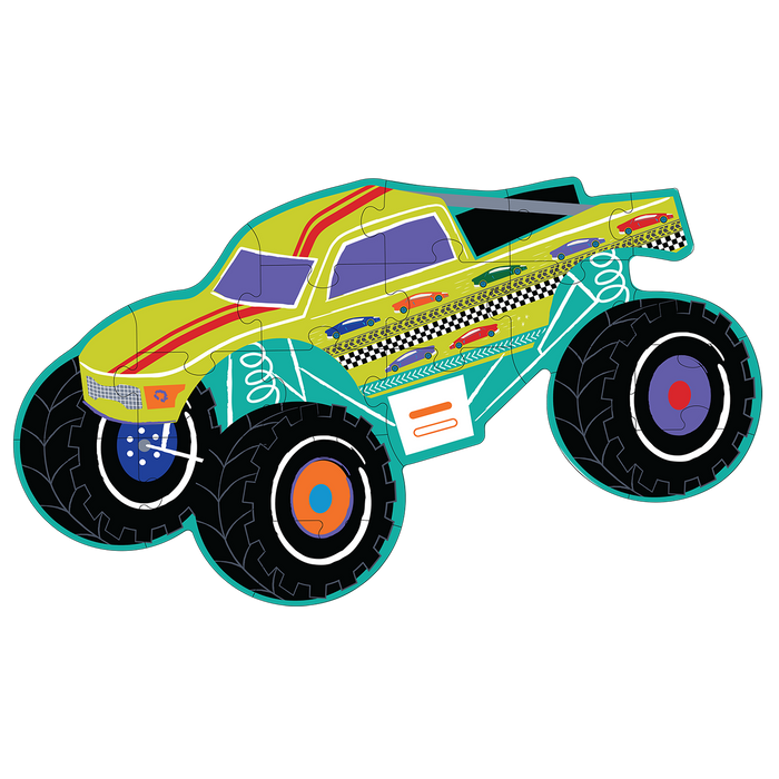 49P6084 - Cars 20pc "Monster Truck" Shaped Jigsaw with Shaped Box *NEW*