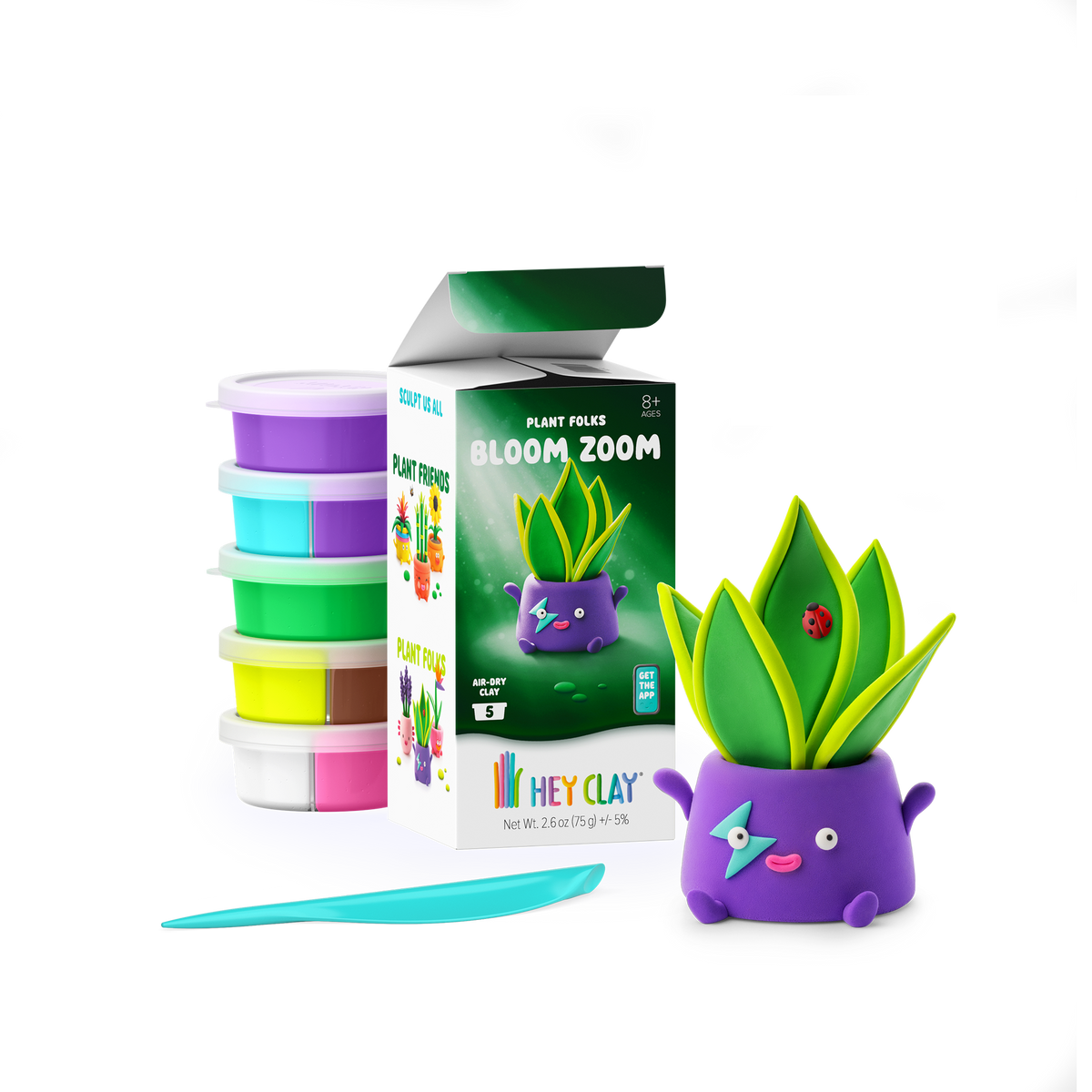 50212 HeyClay - Bloom Zoom - Plant Folks - Series Plantis -5 cans